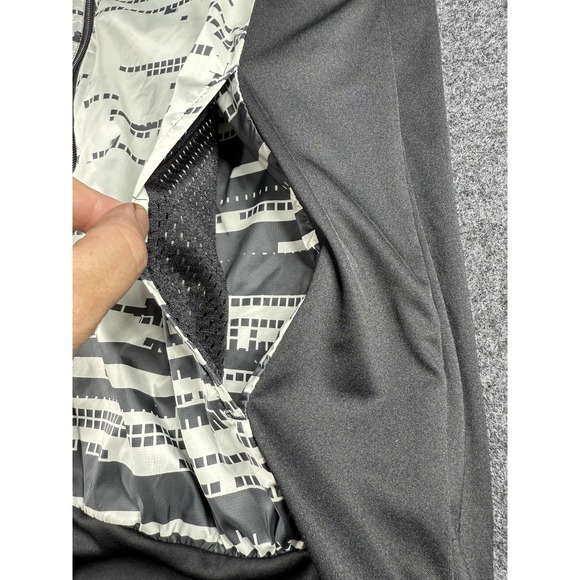 Adidas Hooded Windbreaker Jacket Mens Large Full Zip Outdoors Breathable - Picture 8 of 11